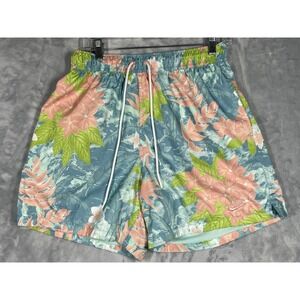 Nike Sportswear Mens Floral Tropical Swim Shorts Blue Pink Green Size M 3356